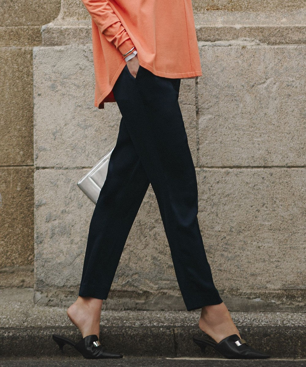 ICB アセテートダブルサテン スティックパンツ 