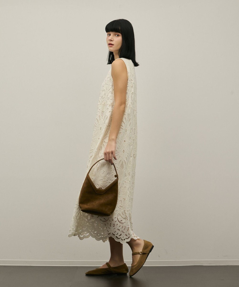 GRACE CONTINENTAL フラワーカットワークワンピース 