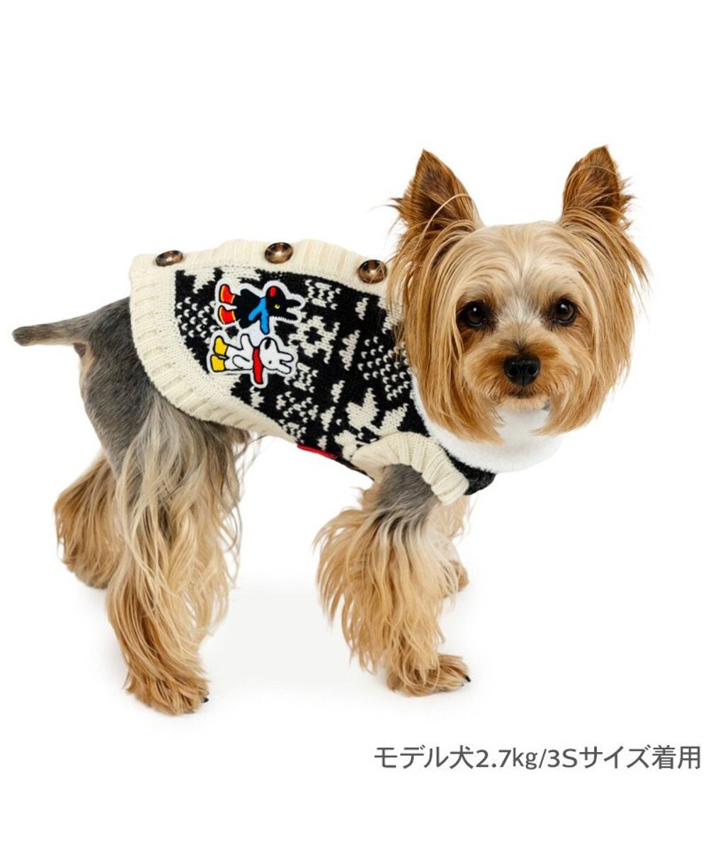 PET PARADISE リサとガスパール 背中開きニット 小型犬 