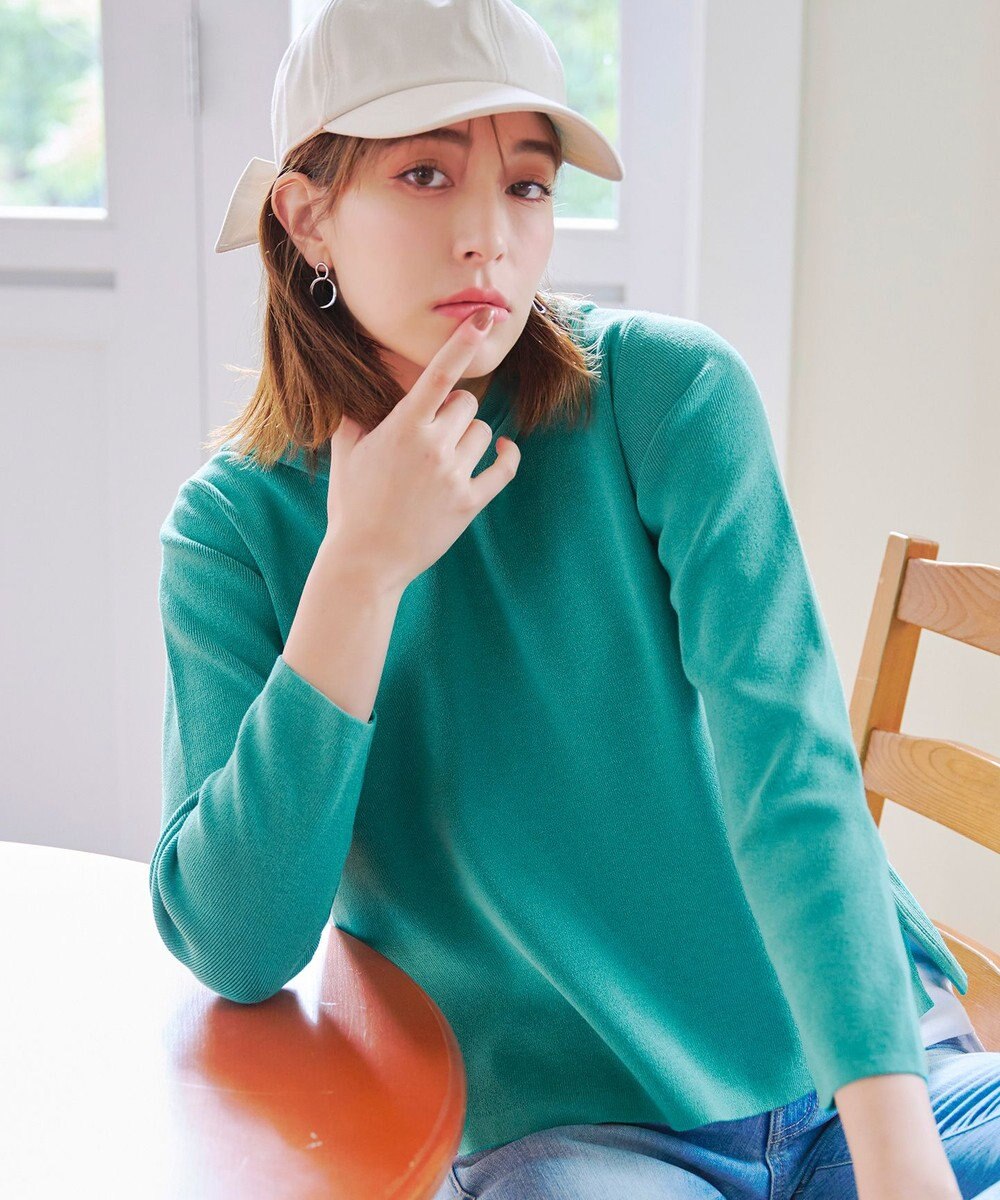 Tiaclasse 【洗える】サマーニットフードパーカートップス 