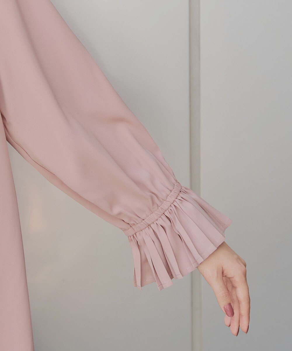 Tiaclasse L 【洗える】プリーツスリーブブラウス 