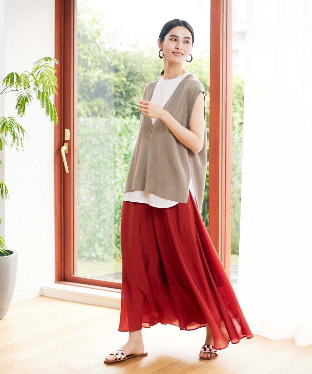 UNFILO 【吸水速乾/マシンウォッシャブル】ショルダータック カットソー 