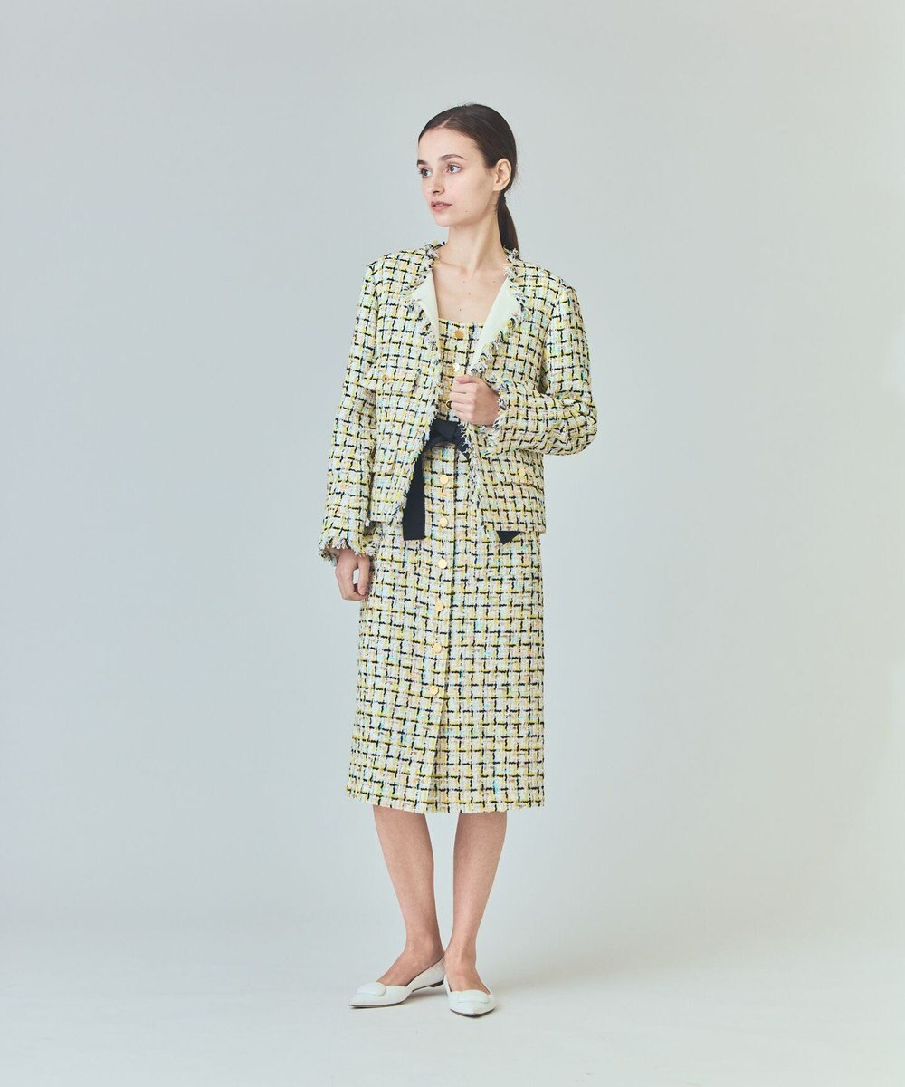 GRACE CONTINENTAL チュールヤーンツイードジャケット 