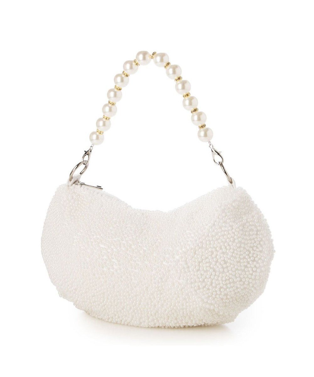 UNBILLION カシュカシュ cachecache / パール調ビーズワンハンドルバッグ 