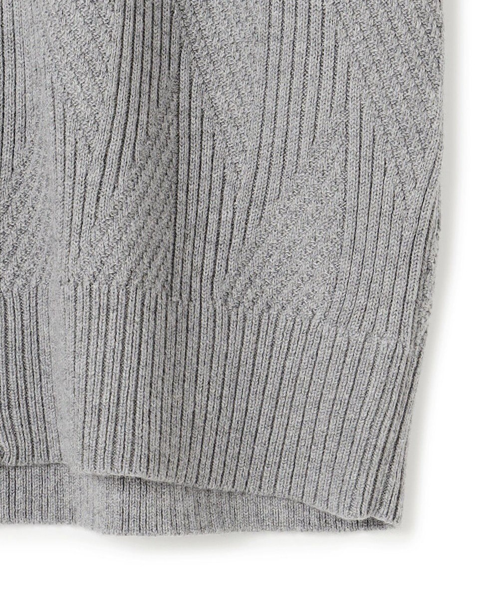 JOSEPH HOMME  新柄【洗える】シルクバルキー　　ハイネックジップアップニット 