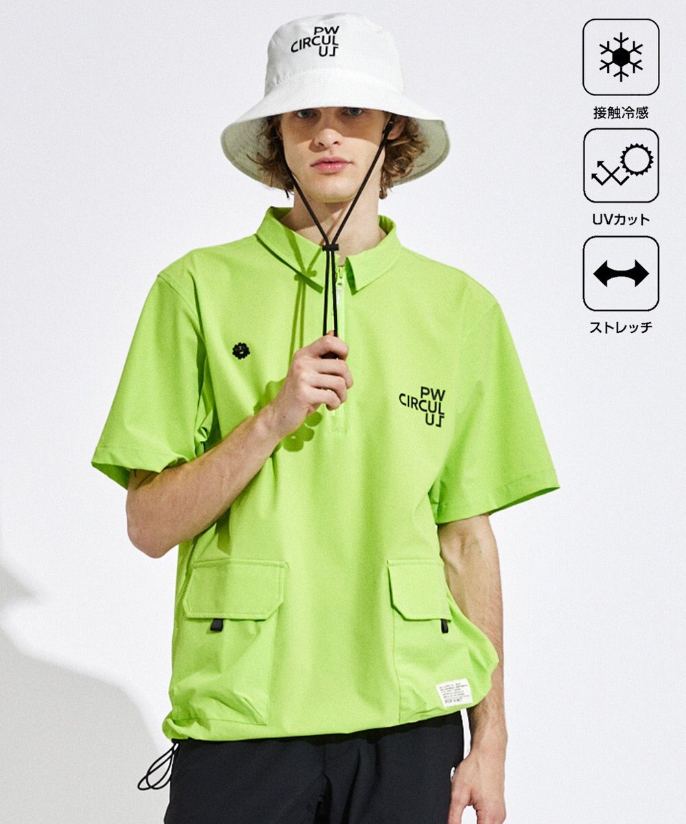 PW CIRCULUS 【機能性素材 TM ICE 使用】【MEN】ハーフジップ シャツ 