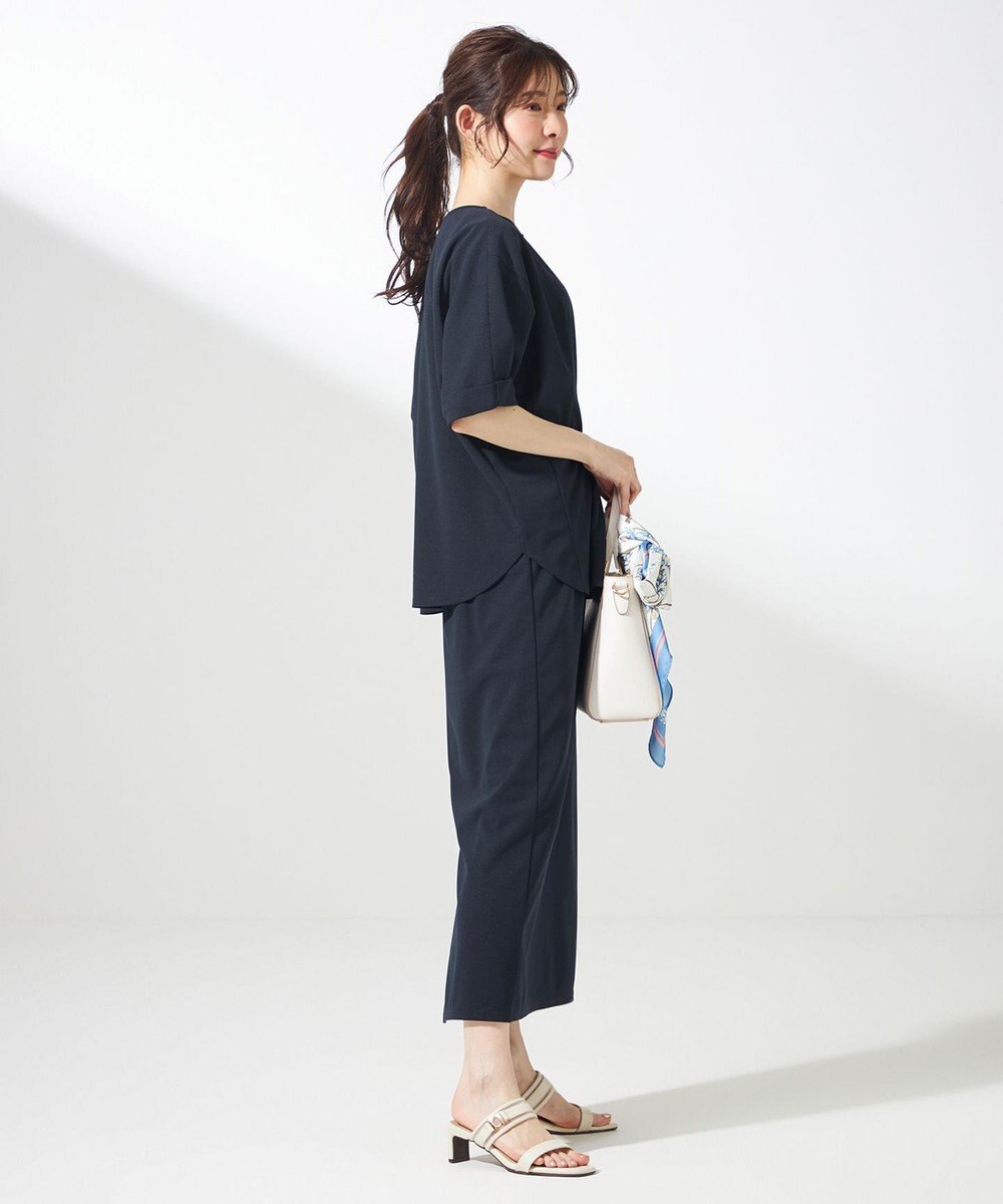 ANY SIS S 【前後着用・UVケア・洗える】2WAYジョーゼットジャージードルマン カットソー 