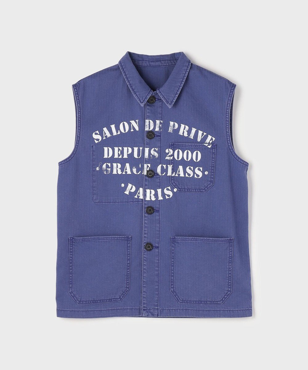 GRACE CONTINENTAL ヘリンボーンツイルジレ 