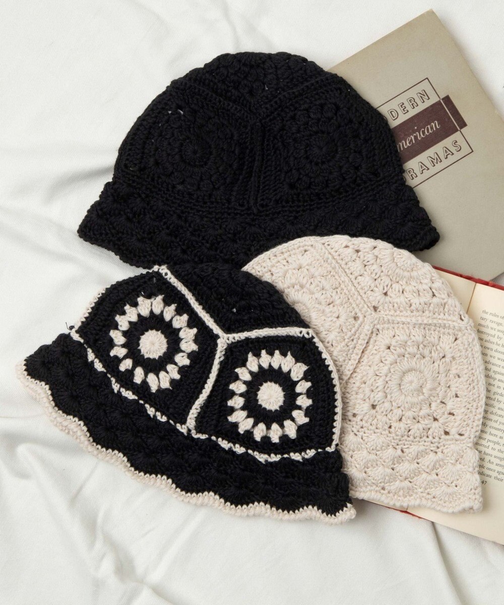 WEGO クロシェニットハット 