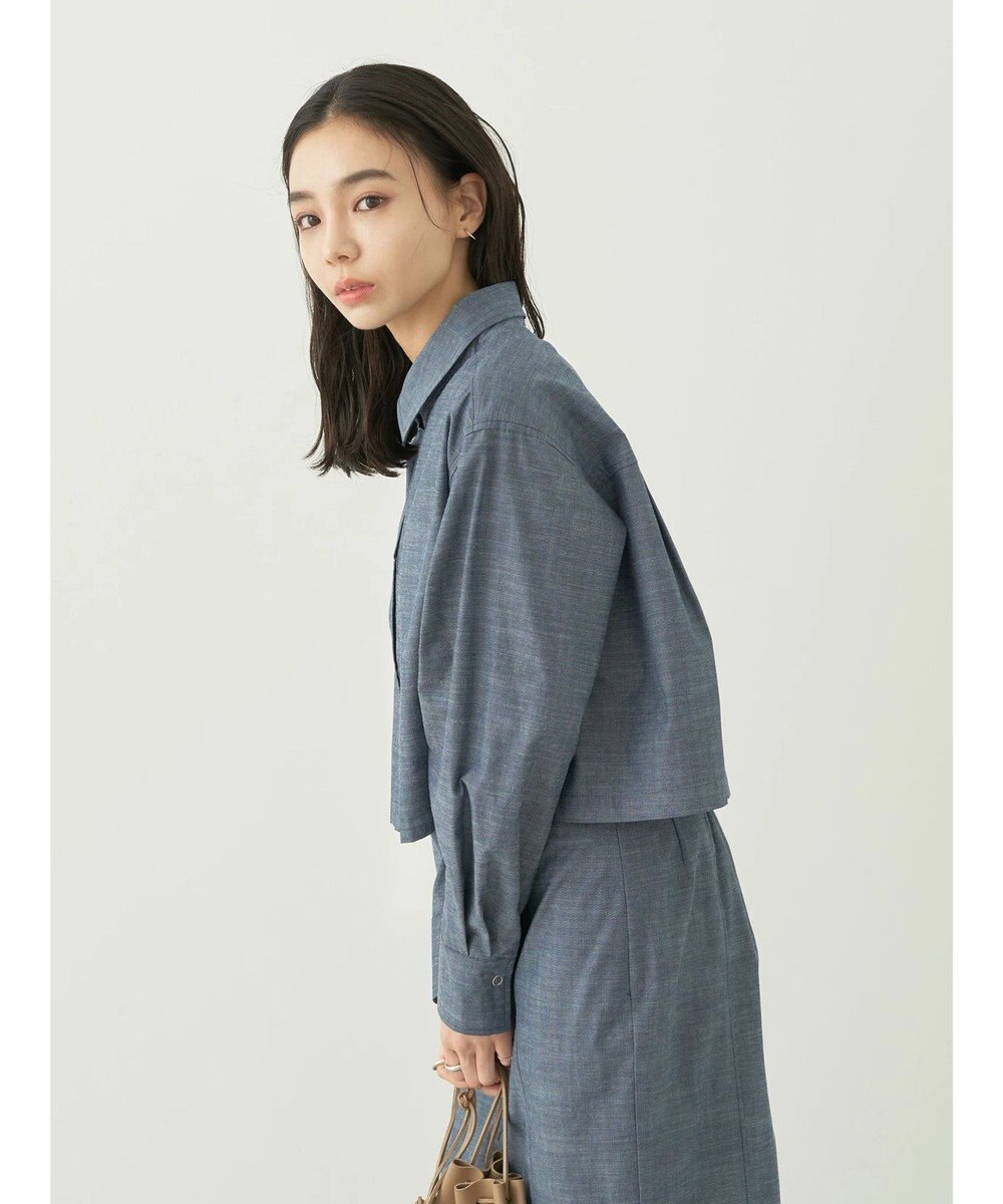 earth music&ecology ショート丈シャツジャケット 