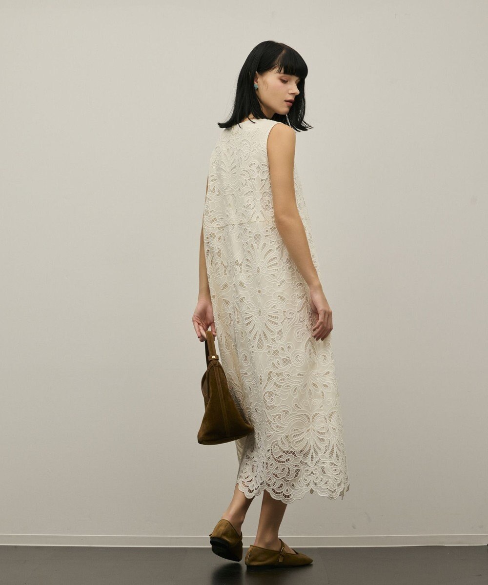 GRACE CONTINENTAL フラワーカットワークワンピース 