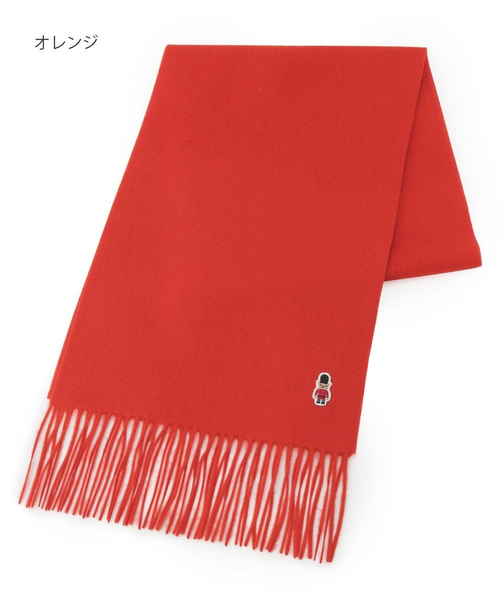 MOONBAT 【WEB限定】MACKINTOSH PHILOSOPHY バッキンガムベア ワッペン付 無地 マフラー 