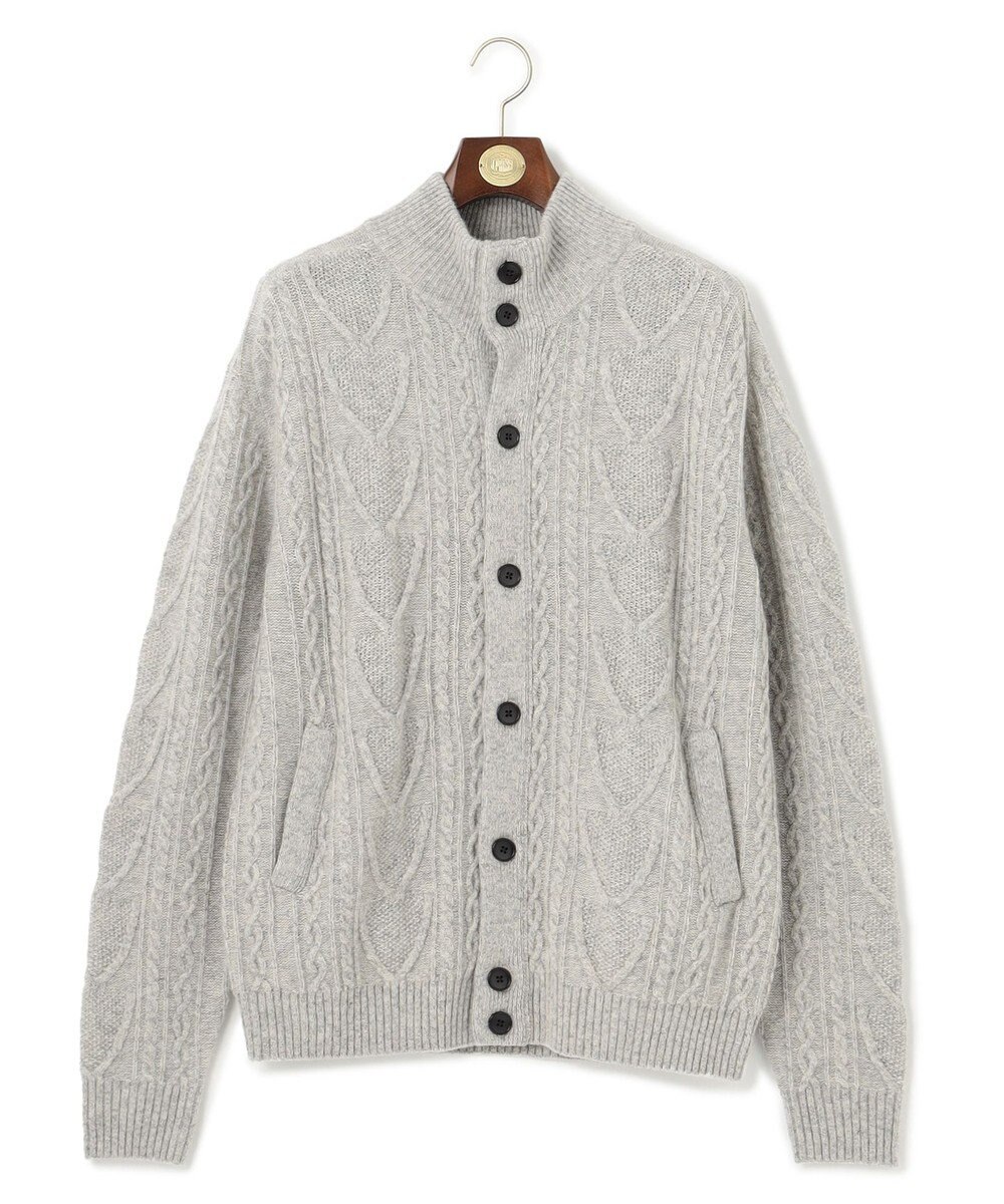 J.PRESS MEN 【Cash Lamb's Wool】ケーブルニット カーディガン 