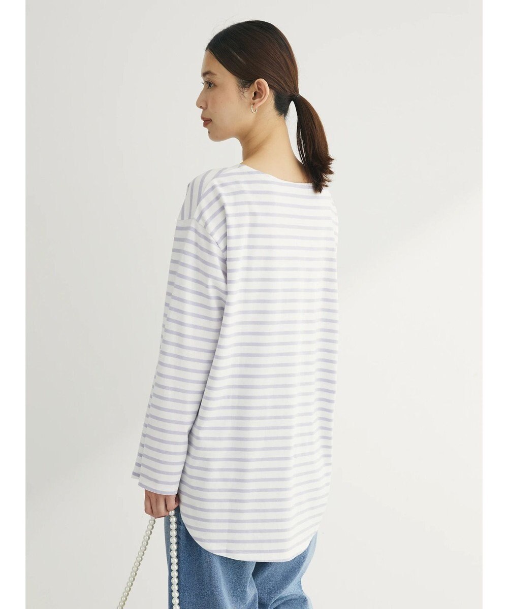 Green Parks ラウンドボーダーリラックスプルオーバー 