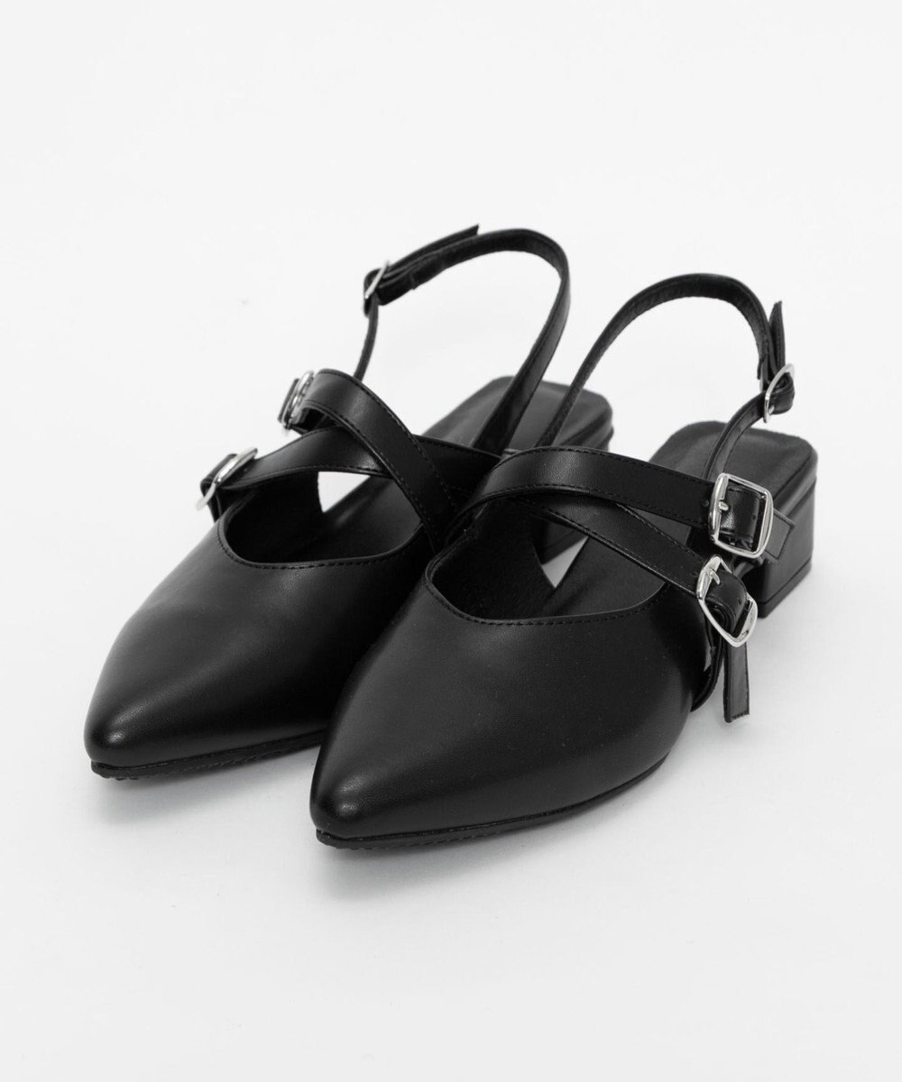 WEGO ダブルベルトポインテッドシューズ 