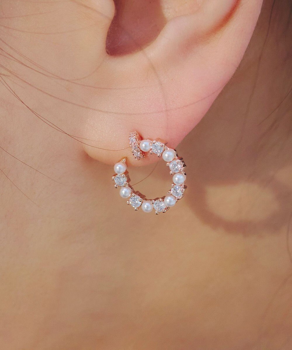 Tiaclasse 【金属アレルギー対応】ストーンサークルピアス 