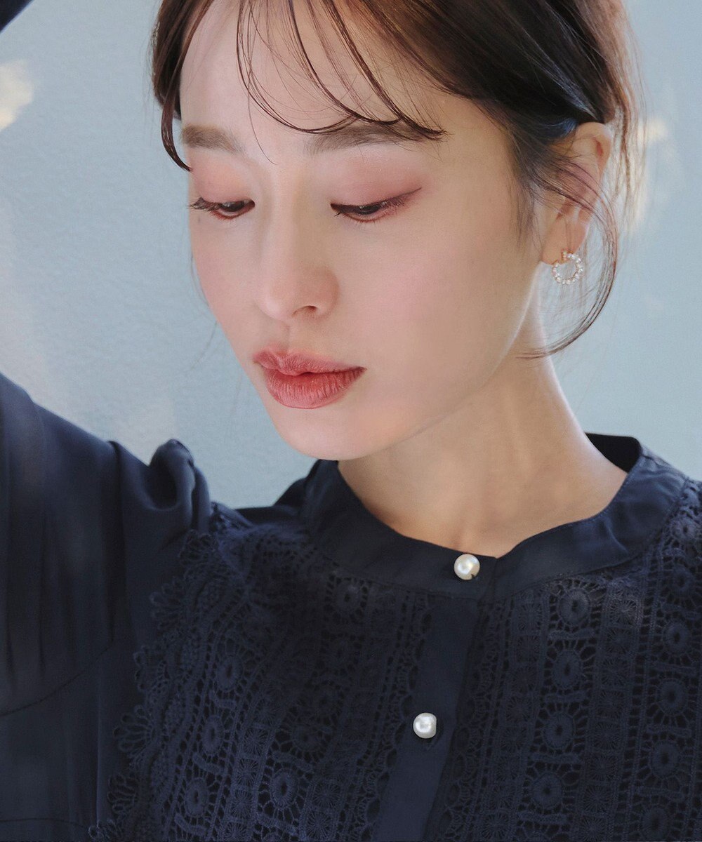 Tiaclasse 【金属アレルギー対応】ストーンサークルピアス 