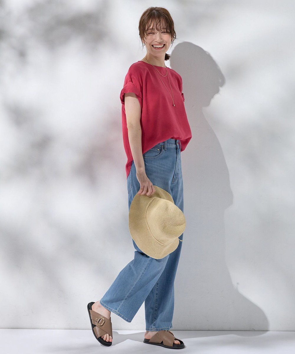 ANY 【手洗い可】ヨーロピアンリネンツイストスリーブブラウス 