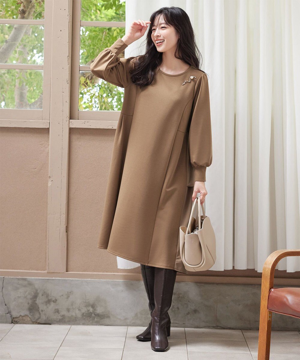 Tiaclasse L 【洗える】ドッキングティアードワンピース 