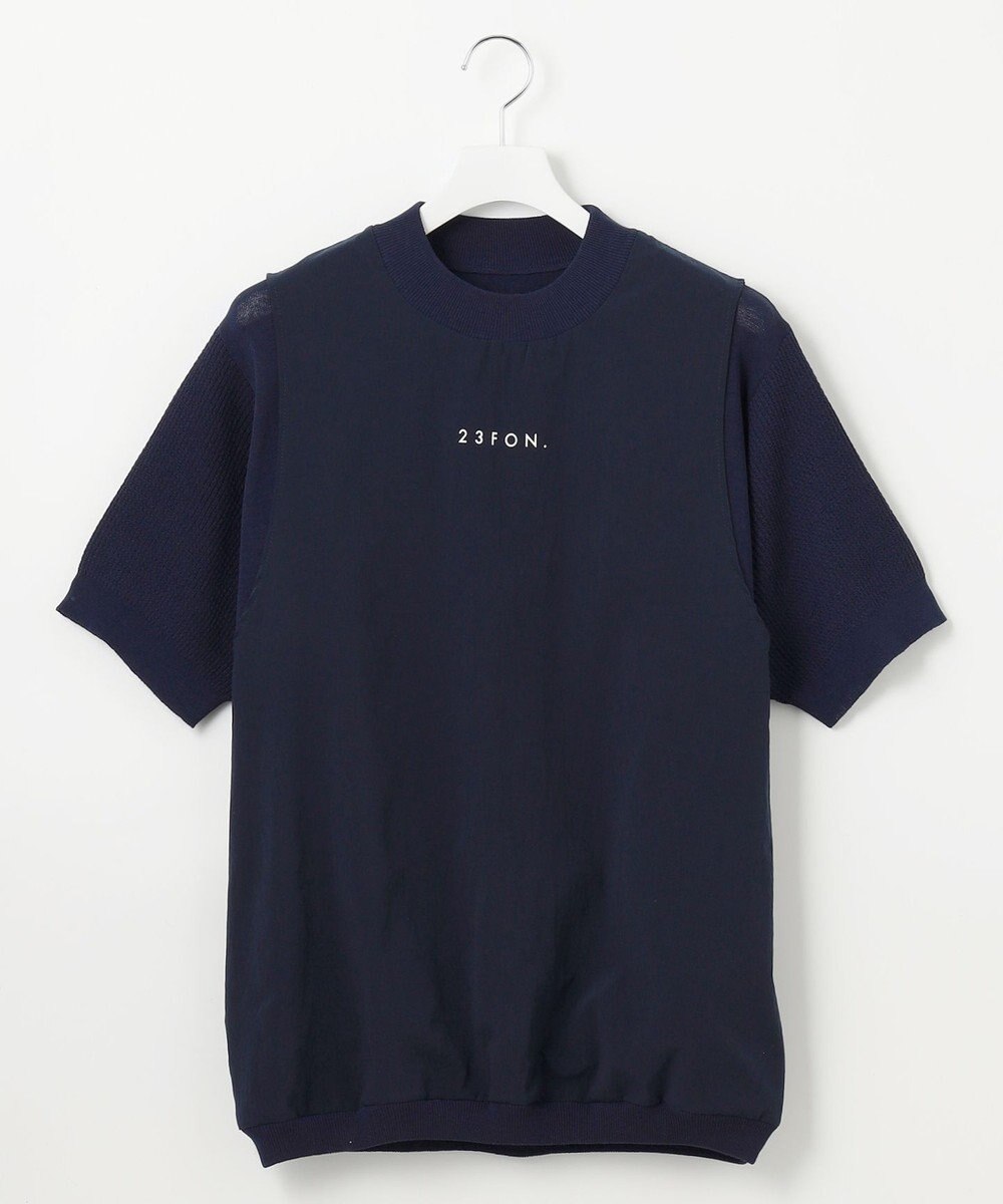 23区GOLF 【23Fondation/MEN】レイヤード風 コンビモックネック 