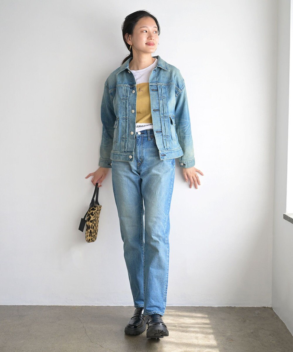 caqu modern tapered 腰回りユッタリ テーパードシルエットデニム 