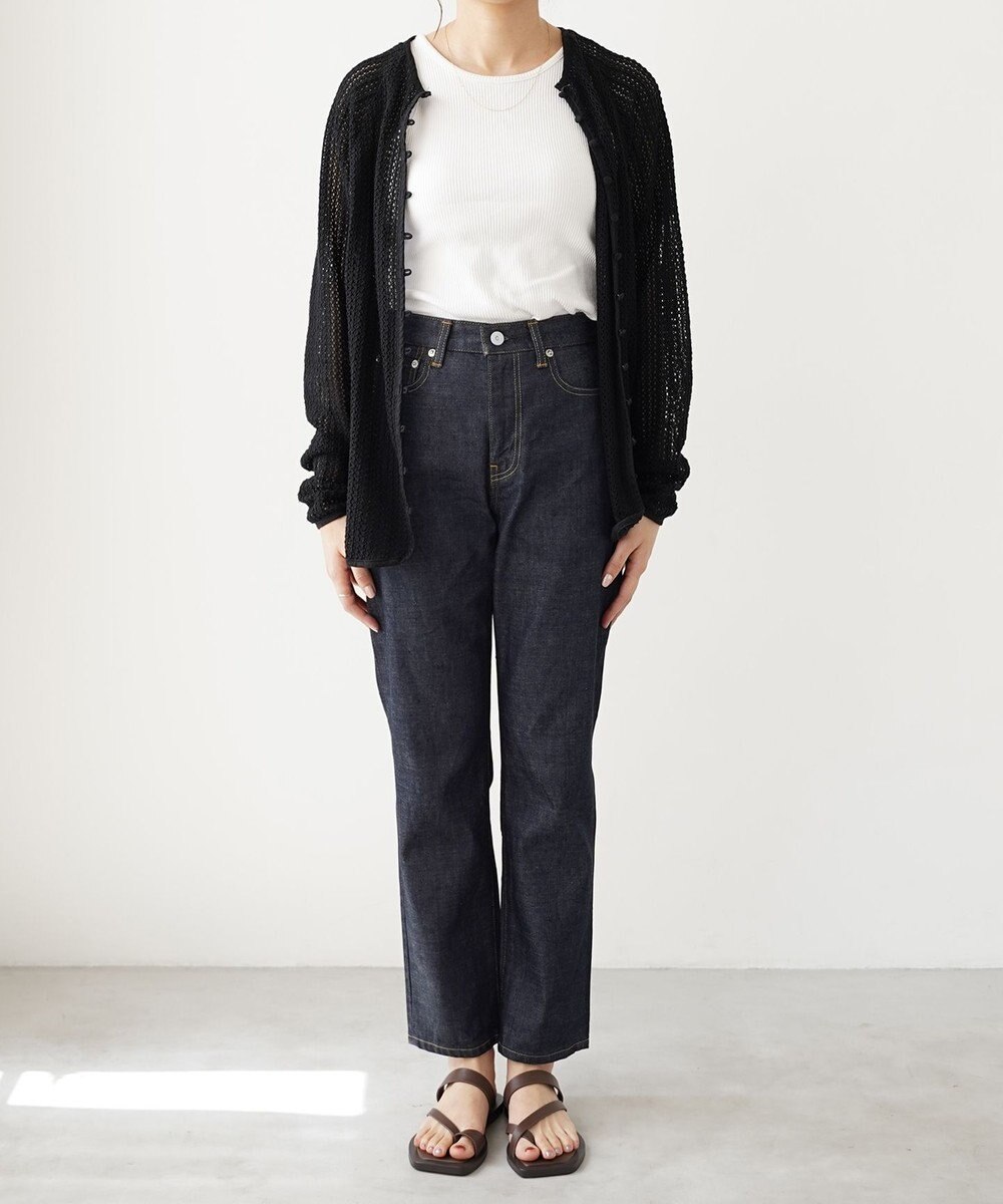 woadblue ＜坪田あさみさんコラボ＞ワイドテーパード  デニムパンツ 