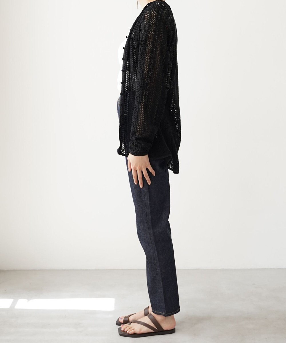 woadblue ＜坪田あさみさんコラボ＞ワイドテーパード  デニムパンツ 