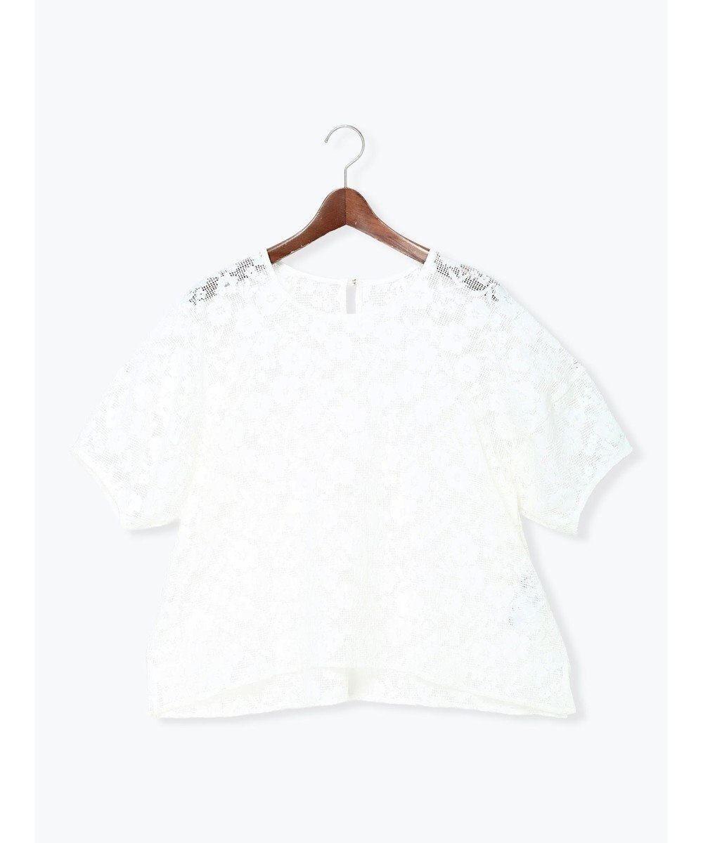 Te chichi メッシュレースボリュームスリーブブラウス 