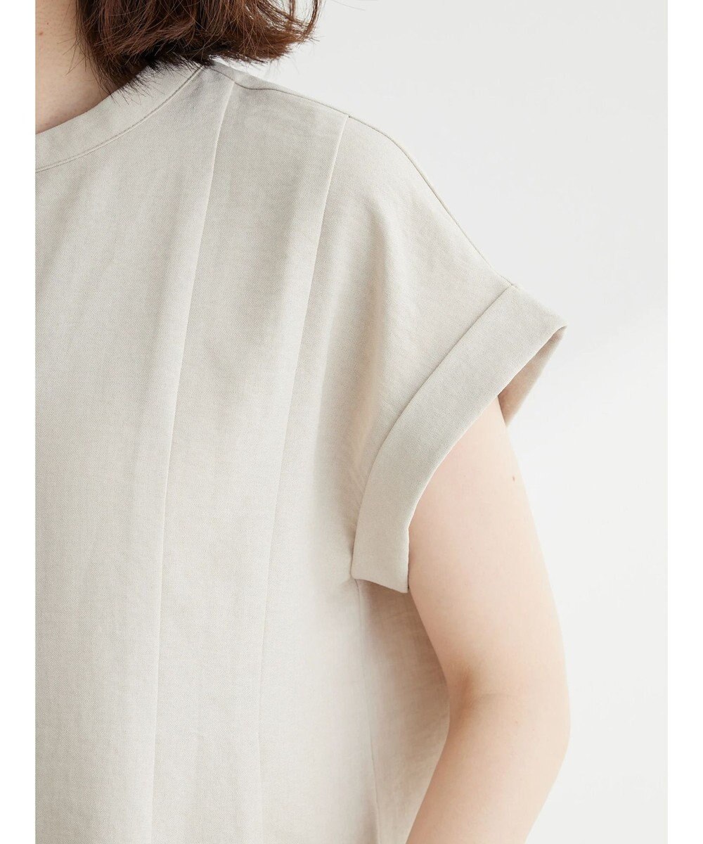 Green Parks フレンチスリーブタックブラウス 