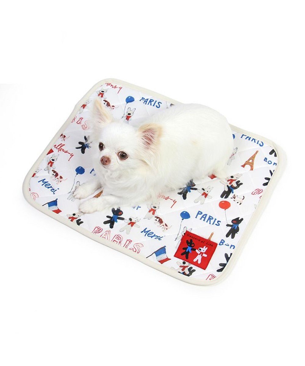 PET PARADISE リサとガスパール クール マット 《パリ柄》 小型犬 48×40㎝ 
