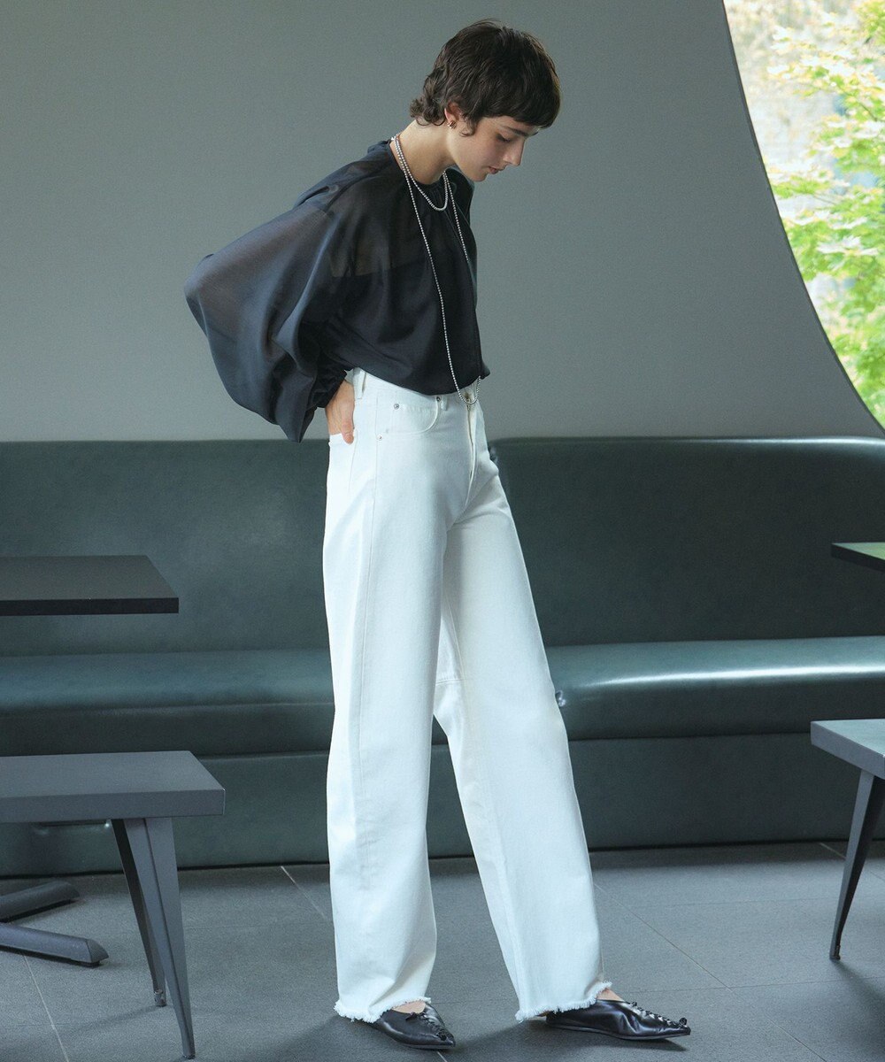 NAVE 【Nave】ブライトシアーボイル ギャザーブラウス 