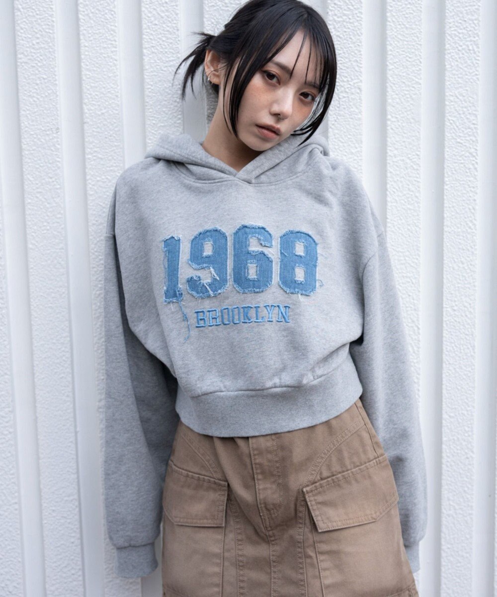 WEGO グラフィックショートプルパーカー 