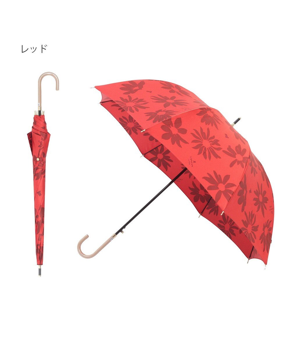 MOONBAT 【耐風】ランバン オン ブルー (LANVIN en Blue) 長傘 サテン ビッグフラワー 