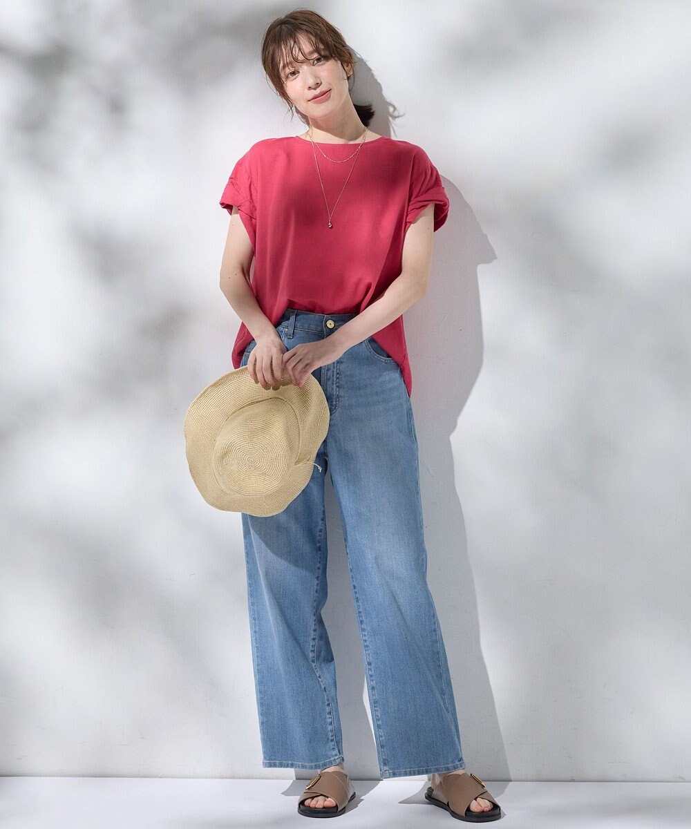 ANY 【手洗い可】ヨーロピアンリネンツイストスリーブブラウス 