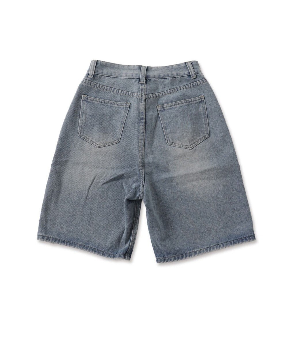 WEGO ワイドハーフデニムパンツ 