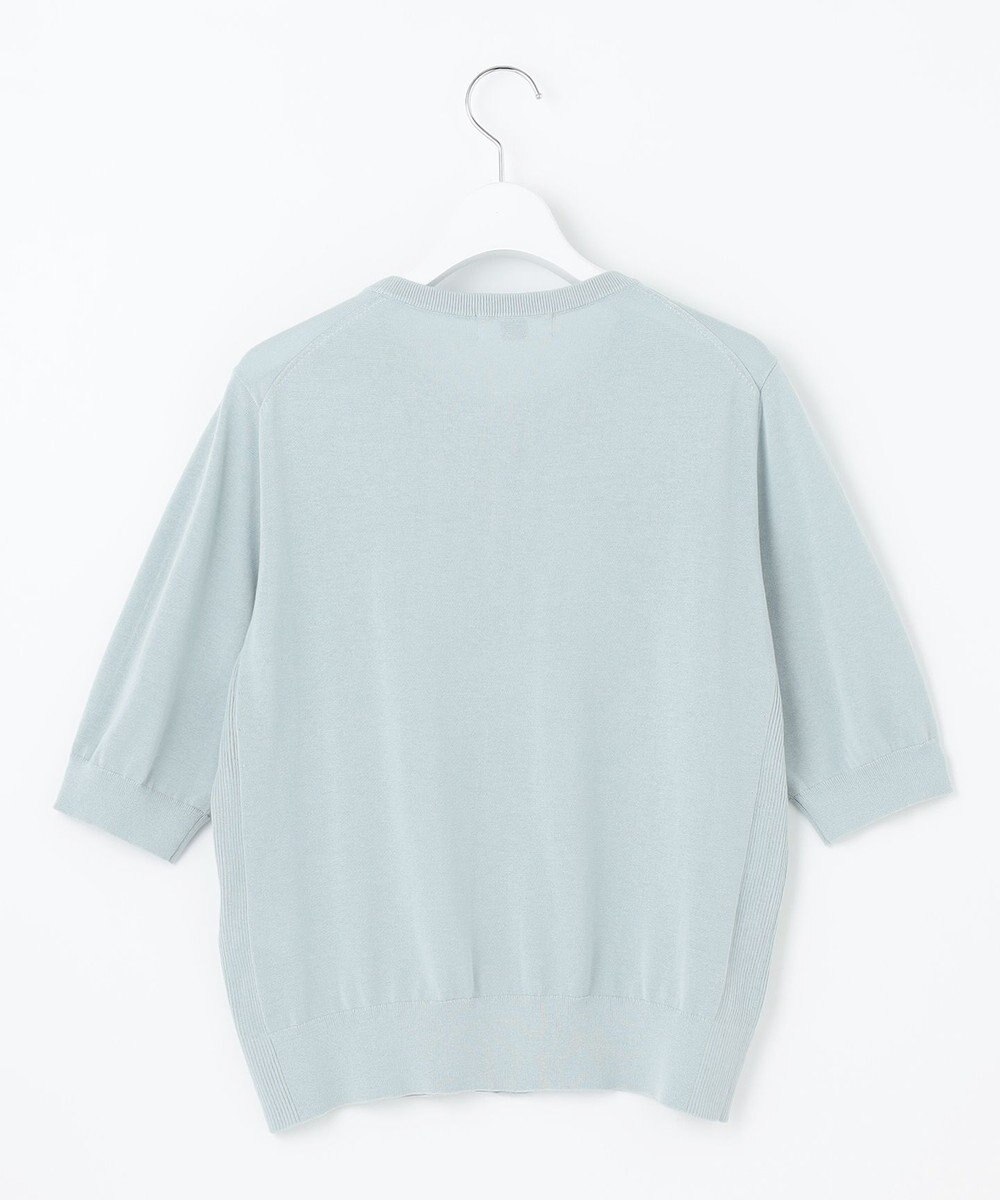 J.PRESS LADIES 【洗える・抗菌防臭】コットンアセテート クルーネック カーディガン 