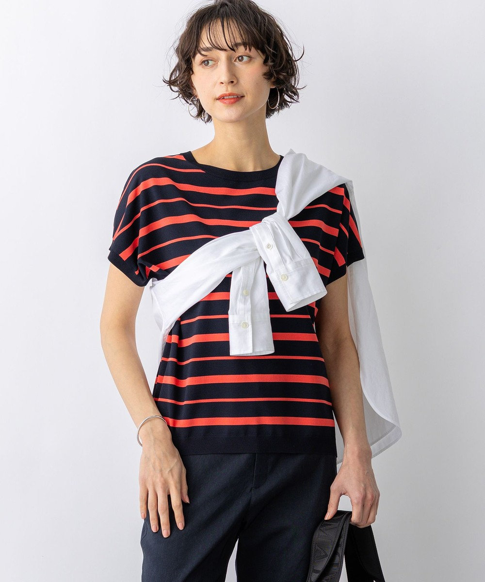 23区 【先行予約】レーヨンポリエステルストレッチ プルオーバー ニット 