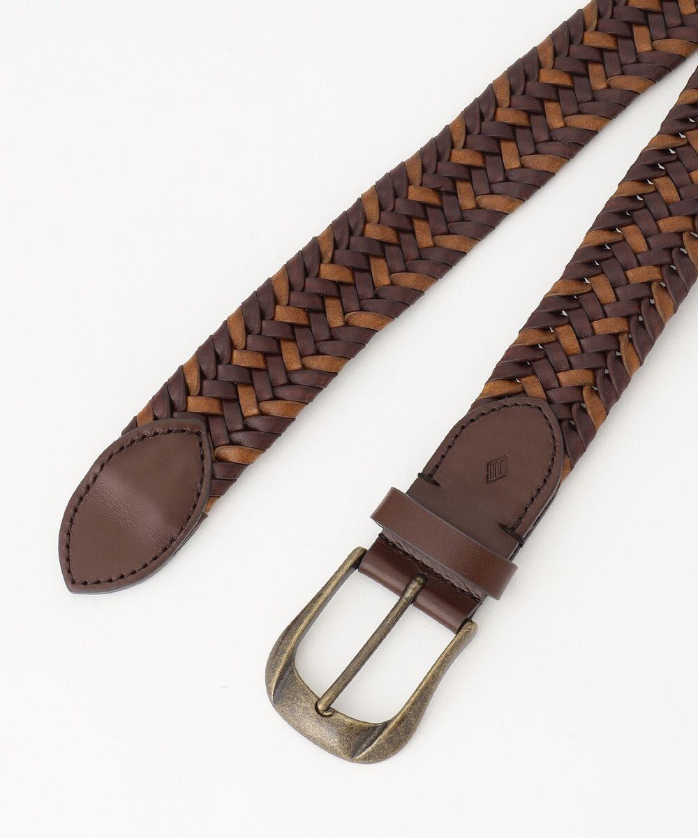 JOSEPH ABBOUD 【伸びる/日本製】レザーメッシュ ベルト 