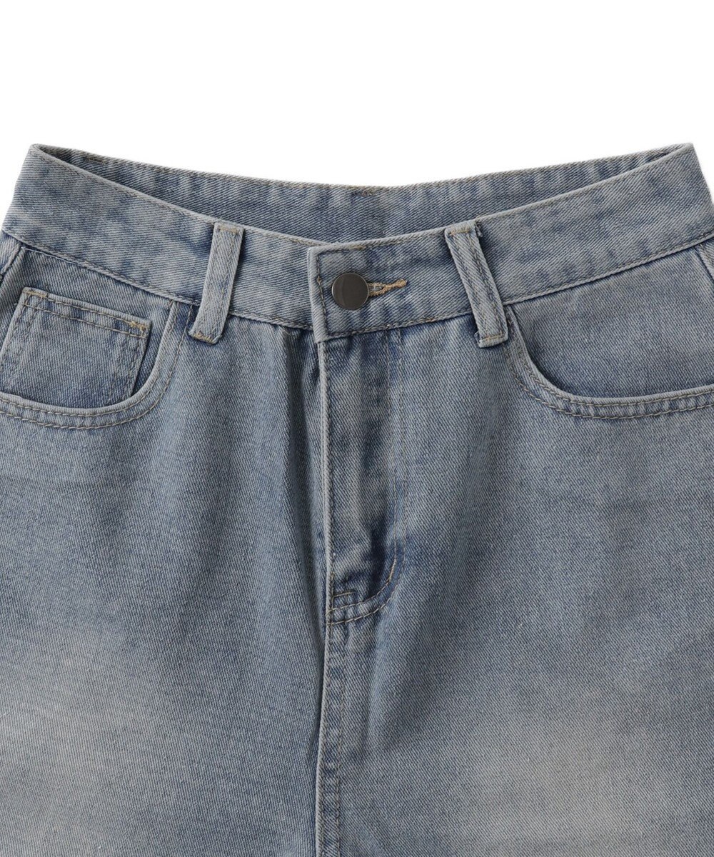 WEGO ワイドハーフデニムパンツ 