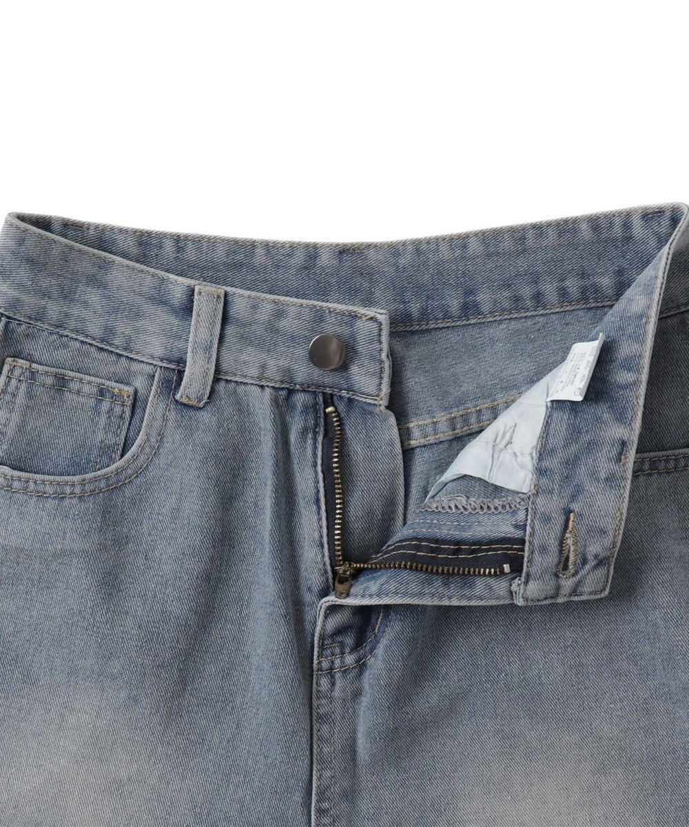 WEGO ワイドハーフデニムパンツ 