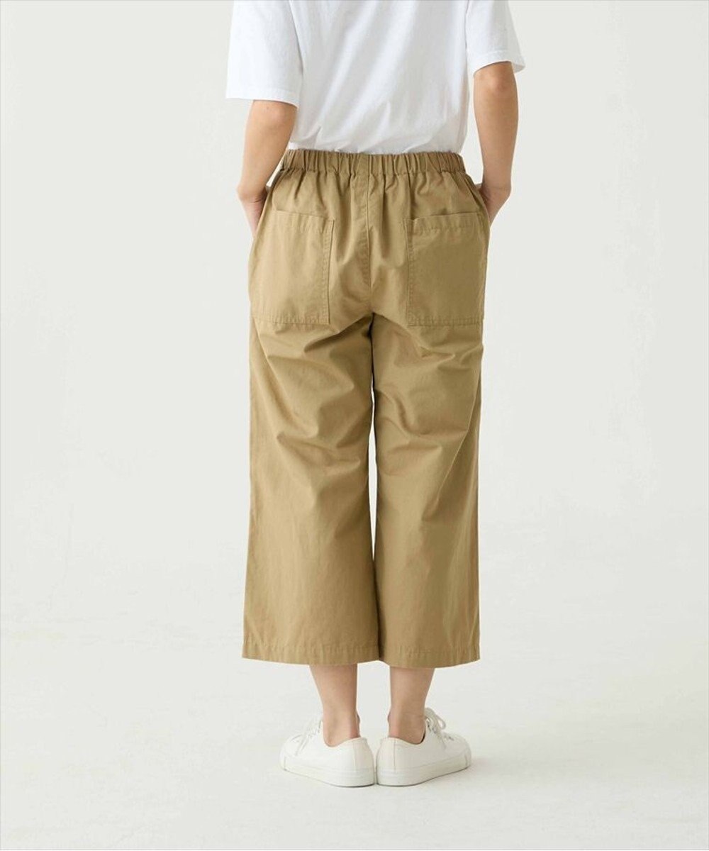 caqu color linen wide cropped コットンリネンクロップド丈ワイドパンツ 