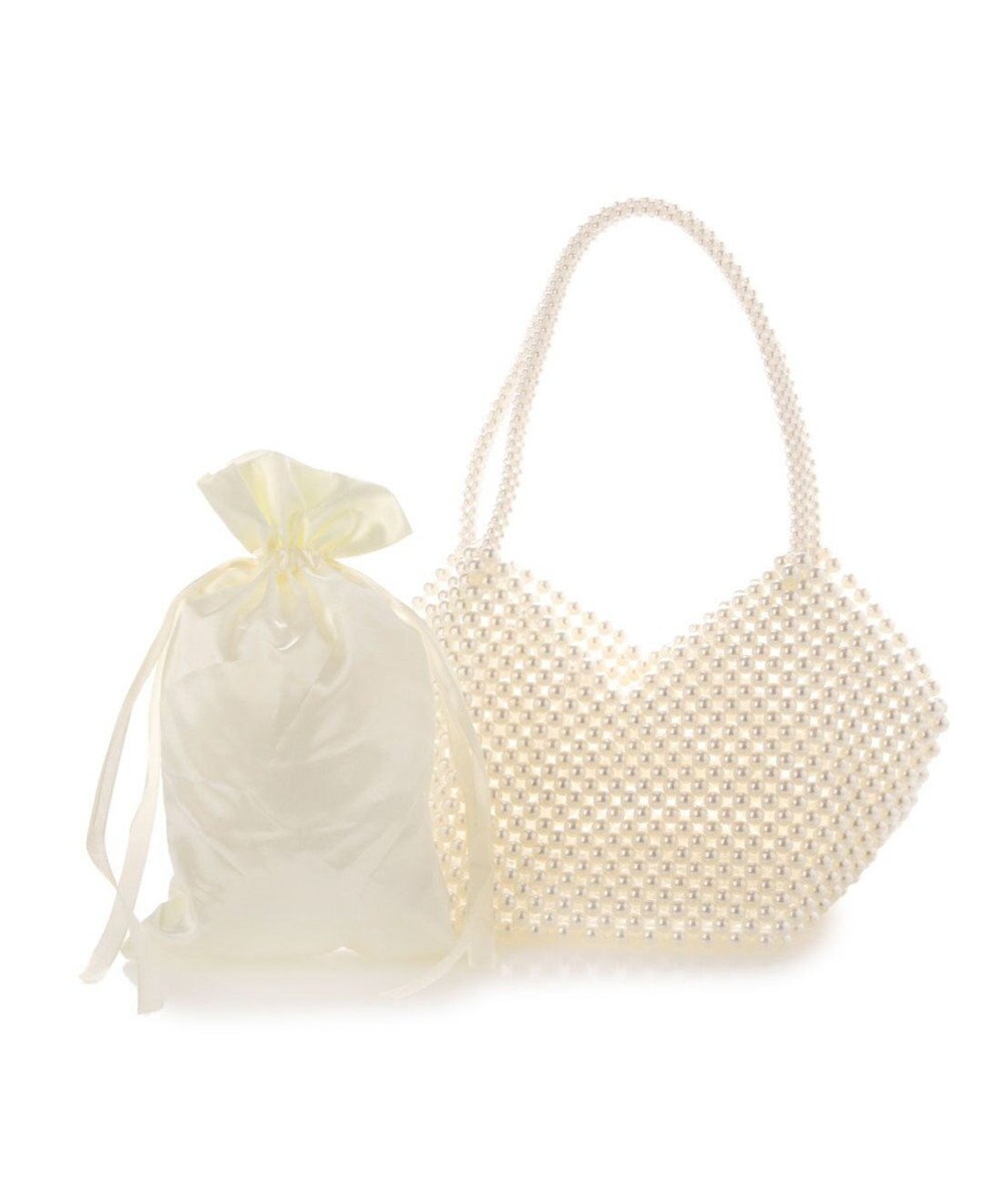 UNBILLION カシュカシュ cachecache / ビーズハート手提げバッグ 