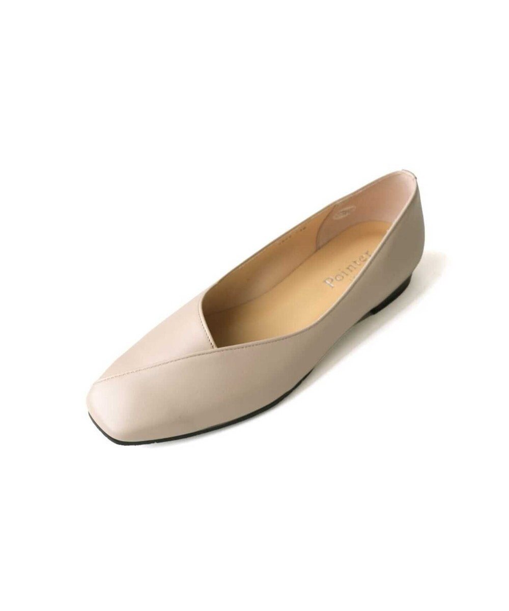 Pointer 日本製 本革Vカットパンプス 