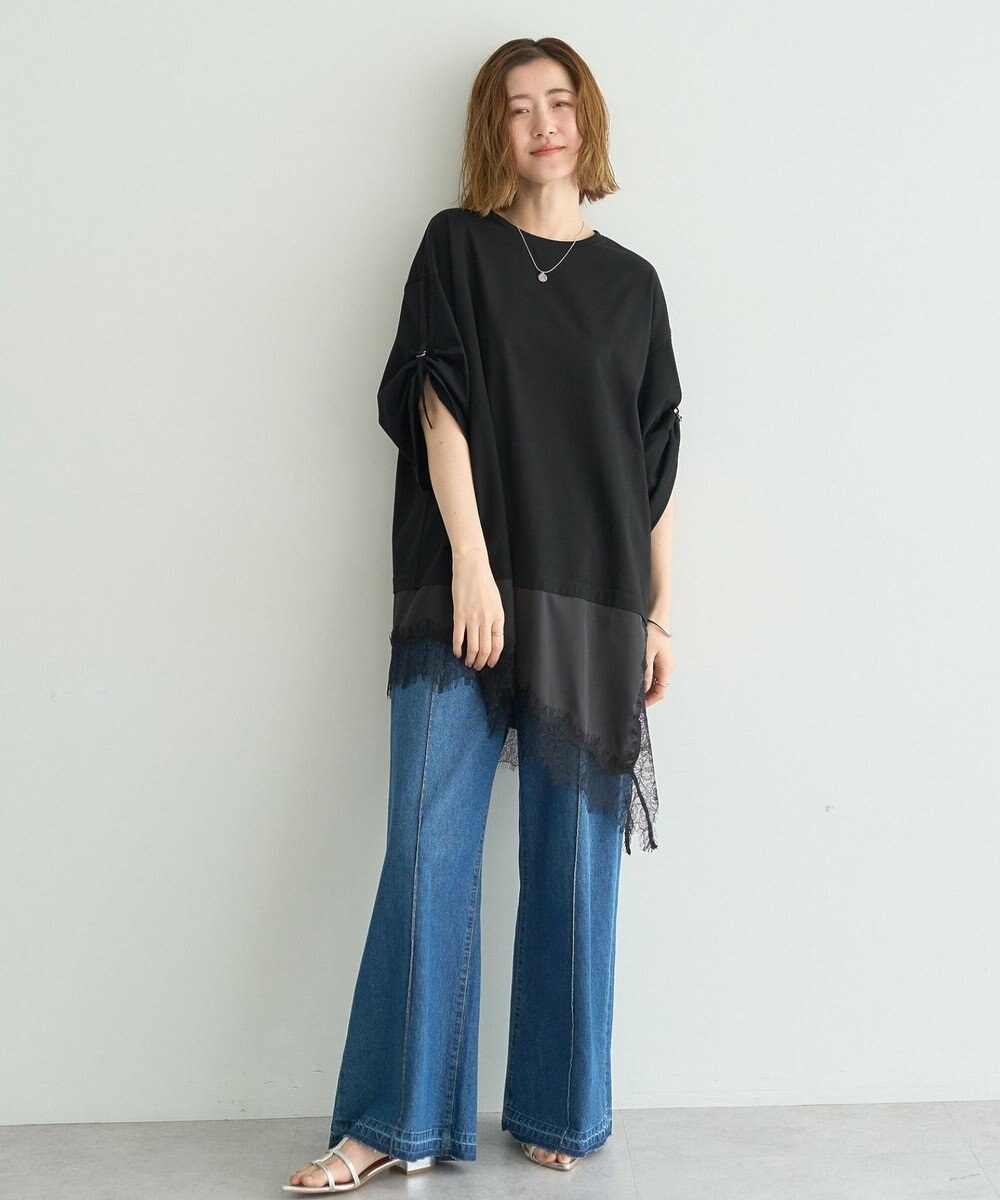 YECCA VECCA 綿麻バギーデニムパンツ 