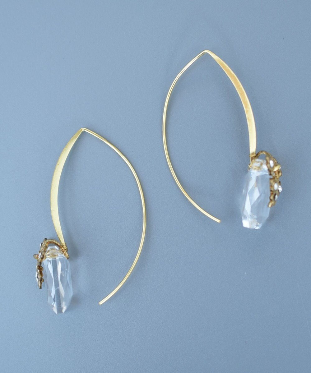 monshiro スイートピーグラスフックピアス 