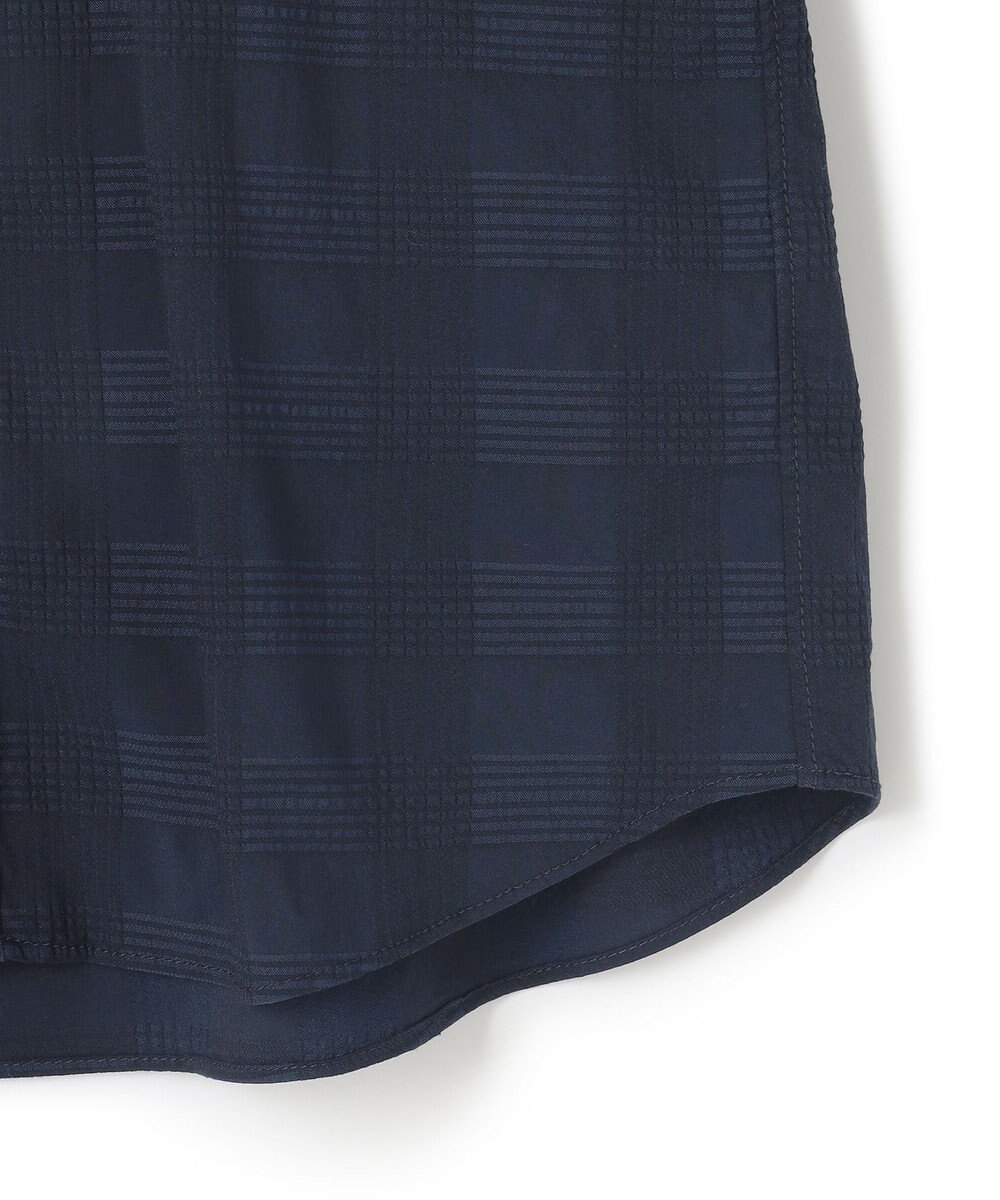 JOSEPH HOMME ドビーチェックストレッチ　ウイングカラー半袖シャツ 