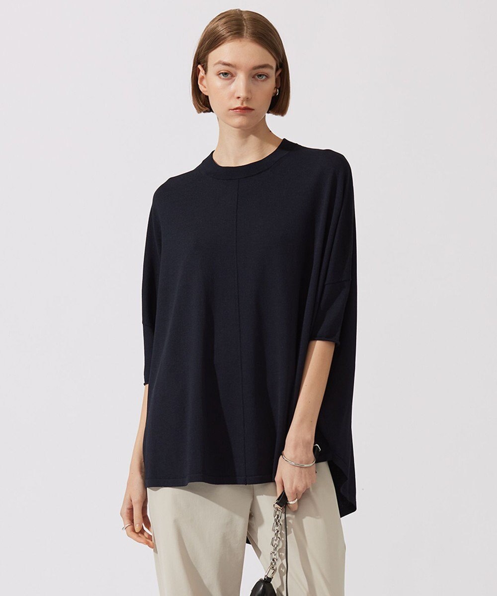 ICB L 【新色追加・接触冷感・UVカット・洗える】 ヴィスコースナイロンハイゲージ 半袖プルオーバー 