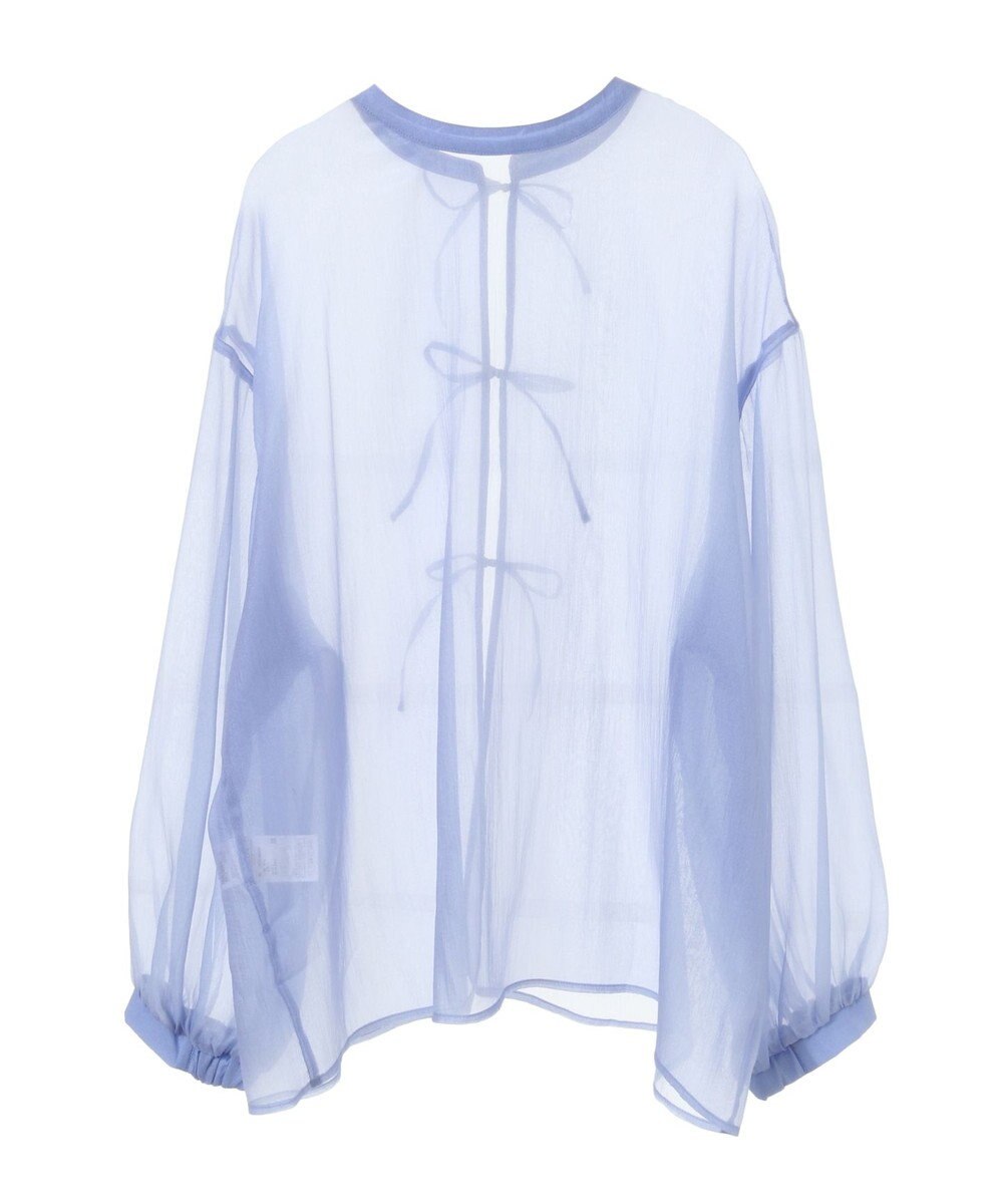 earth music&ecology シアーリボンシャツ 