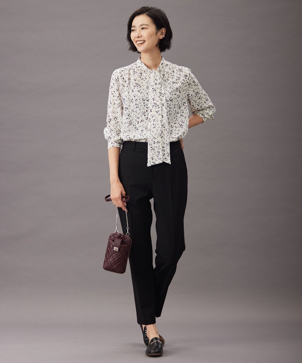 J.PRESS LADIES L 【WEB限定カラーあり・洗える】T/Rアルガンシルク テーパード パンツ 