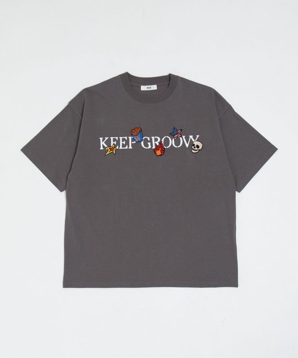 WEGO 【ユニセックス着用ITEM/機能T】接触冷感モチーフ刺繍グラフィックT（SS） 